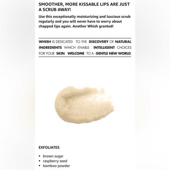 Renowned brand WHISH Vanilla Bean Lip Scrub NIB sealed - Picture 5 of 7